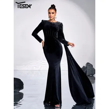 Dámské šaty Originální plesové šaty maxi LC10179 Barva: Černá, Velikost: L