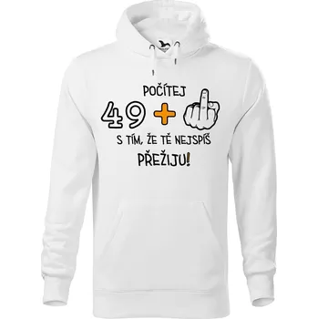 Pánská mikina DOBRÝ TRIKO Pánská mikina s potiskem 49+1 Velikost pánské mikiny: M, Barva: Bílá