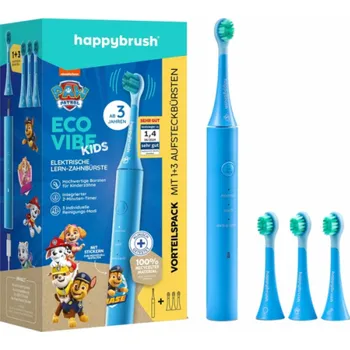 Elektrický zubní kartáček happybrush ECO VIBE KIDS Paw Patrol + 3 náplně, elektrický zubní kartáček