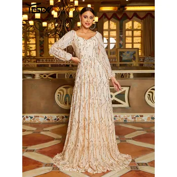 Dámské šaty Originální plesové šaty maxi LC10168 Barva: Zlatá, Velikost: S