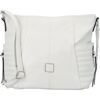 Trendy dámská koženková crossbody kabelka, Lisana, bílá