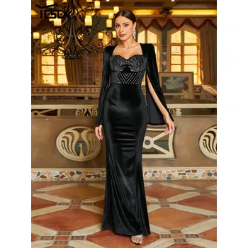 Dámské šaty Plesové šaty maxi LC10278 Barva: Černá, Velikost: S