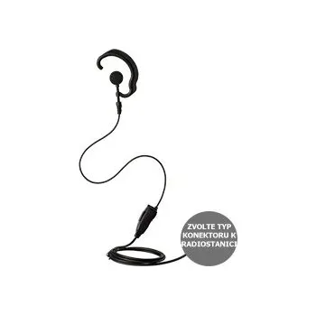 Vysílačka ForRadios PMLN1070 Lehké sluchátko s velkou sponou za ucho (pecka do ucha) s mikrofonem a PTT Volba KONEKTORU: pro Motorola R2, DP1400, CP140