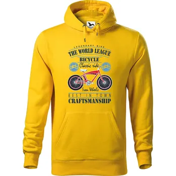 Pánská mikina DOBRÝ TRIKO Pánská mikina s potiskem Bicycle Velikost pánské mikiny: 3XL, Barva: Žlutá