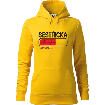 Dámské oblečení DOBRÝ TRIKO Dámská mikina s potiskem Sestřička loading Velikost dámské mikiny: S, Barva: Žlutá