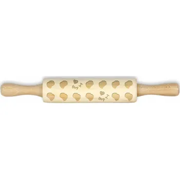 Váleček na těsto Mops, Pug, Carlin - malý váleček se vzory psa, váleček na těsto pro děti