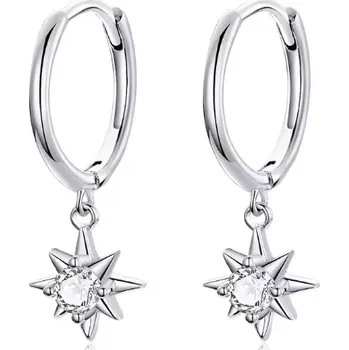 Náušnice For Silver Kruhové náušnice Hvězda - Stříbro 925