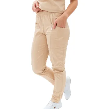 Zdravotnický oděv Perlička® Zdravotnické kalhoty SISI SATTÉ Slim Cappuccino Barva: Cappucino, Velikost: 38