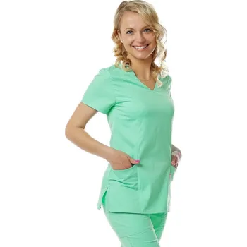 Zdravotnický oděv PERLIČKA Zdravotnická košile VIKY SATTÉ Mátová Barva: Mátová, Velikost: 34