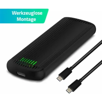 Pevný disk FANTEC NVMe31-FastLock NVMe SSD-Gehäuse USB 3.2 Gen. 2