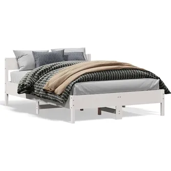 Postel vidaXL Postel bez matrace voskově 160 x 200 cm masivní borovice [842742] Barva: Bílá