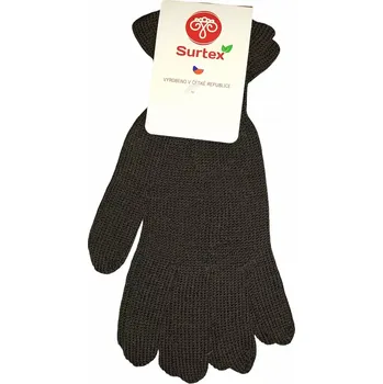 Pánské ponožky Dámské zimní merino rukavice Hnědá S