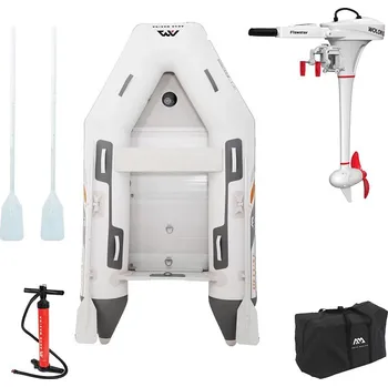 Člun Člun AQUA MARINA A-DeLuxe 3,3m WF BT-06330WD - nafukovací člun s dřevěnou podlahou - sada: s elektrickým motorem FLOWSTAR 1,5 kW