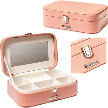 Šperkovnice Elegantní krabička na šperky a hodinky se zapínáním Barva: Růžová