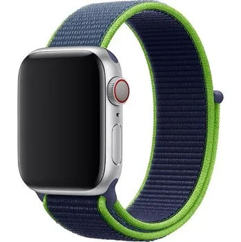Řemínek na hodinky AW Nylonový řemínek na Apple Watch na suchý zip - Modro zelený Šířka uchycení řemínku: 38/40/41/42mm, Barva: Modro Zelený IR-AWNL009