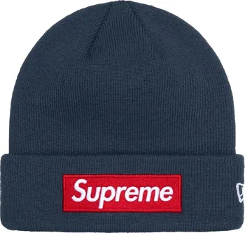 Pokrývka hlavy Supreme New Era Box Logo Beanie Navy Velikost: One size