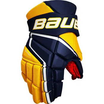 Hokejové rukavice Hokejové rukavice Bauer Vapor 3X Navy/Gold Intermediate 12 palců