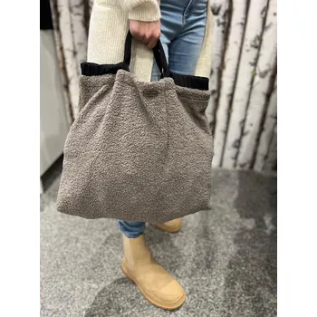 Těhotenské punčochy šedo-béžová teddy taška