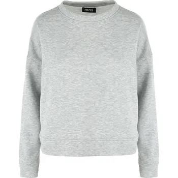 Dámská mikina ŠEDÁ MIKINA BEZ KAPUCE Pieces