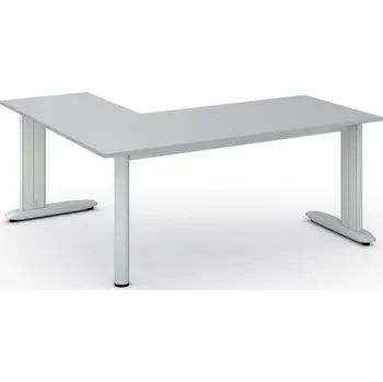 Psací stůl Rohový kancelářský stůl PRIMO FLEXIBLE, 180x160 cm, šedá