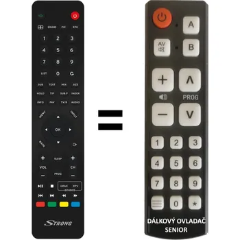 Dálkový ovladač Strong SRT50UC4013 náhradní dálkový ovladač pro seniory