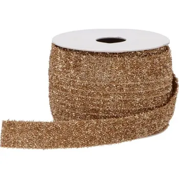 Stuha Zlatá látková stuha Vivant Crushta Ribbon - 20mm x 15m