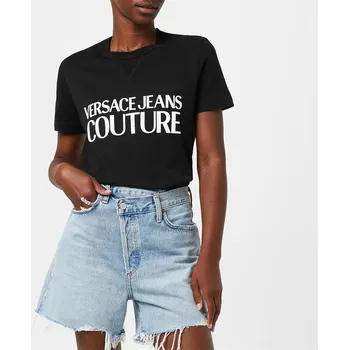 Dámské oblečení Tričko VERSACE JEANS COUTURE Black 1060934 8 (XS)