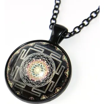 Řetízek Řetízek Fashion Jewerly - Amulet Sri Yantra, Meditace, Makrokosmos, Posvátná geometrie, Uvolnění 3191