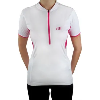 cyklistický dres Cyklistický dres dámský bílá/růžová L