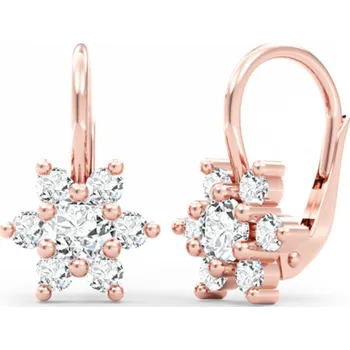 Náušnice Couple, Moderní dívčí náušnice Meda, růžové zlato, Patent dívčí, 585-66-3-0385.4C00.0.00.001.07