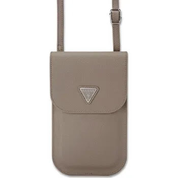 Telefonní příslušenství Guess PU Grained Triangle Logo Taška na Telefon Brown