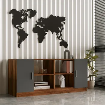 Komoda ZAPATA office skříňka, baroko/antracit