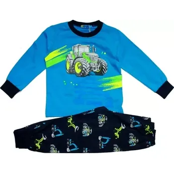 Chlapecké pyžamo TRAKTOR prvky svítí ve tmě 1299 modré TMO 865/115
