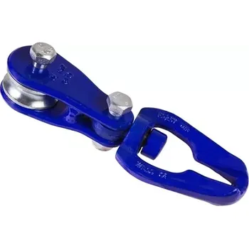 Sekera Otočný oboustranný kluzný třmen G100 7/8 mm s rolnou (IT-392081) (Otočný oboustranný kluzný třmen G100 pro řetězy 7/8 mm s rolnou pro lana do 14 mm. Max. pracovní zatížení 6.000 kg.)