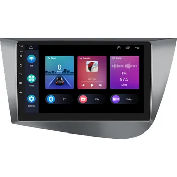 Autorádio B176 Podofo 2DIN autorádio PEV44 Android, Seat Leon II