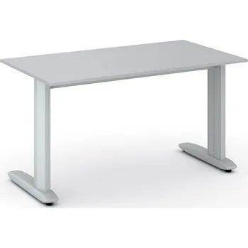 Psací stůl Kancelářský psací stůl PRIMO FLEXIBLE, 140x80 cm, šedá