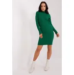 P-M Dámské žebrované pletené šaty zelené Velikost: S/M