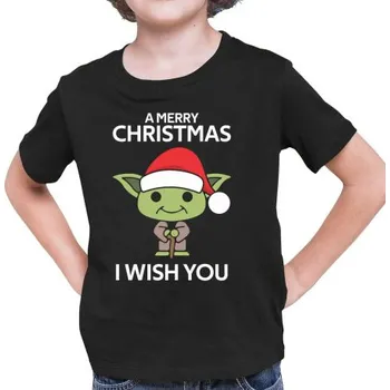Žertovný předmět A merry christmas I wish you - dětské tričko s potiskem- Tričkový.cz