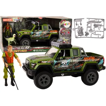 autíčko Mamido Jezdící terénní vůz Lovec dinosaurů se světly a zvuky zelený
