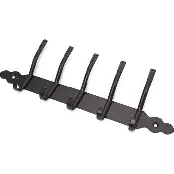 Věšák Nástěnný věšák ozdobný 5 háčků 13x38,5 cm