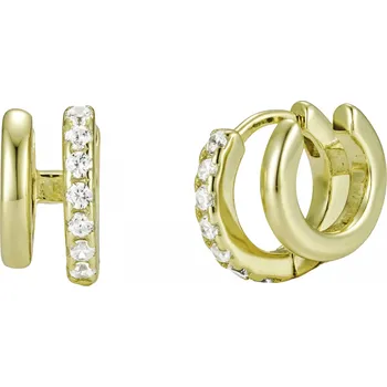 Souprava šperků Atreya Atreya Dvojité zlacené náušnice ze stříbra Saturn's Dusk Množství: 1 kus - na levé ucho