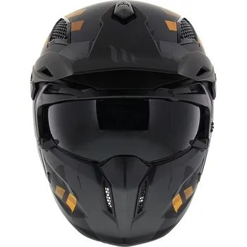 Helma na motorku Přilba MT STREETFIGHTER SV S Skull A12 šedo-oranžová XL (61-62)