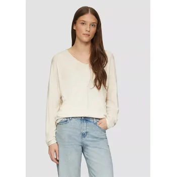Dámské tričko s.Oliver dámský svetr s výstřihem do V béžový Velikost: 40