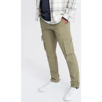 Pánské kalhoty Pánské kalhoty STRAIGHT LEG cargo s trojúhelníkovou kapsou - olivová V2 OM-PACG-0196 - M