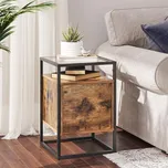 Noční stolek 40 x 40 x 60 cm | hnědý