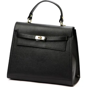Kabelka Kožená kabelka Luka 24-059 DOLLARO - černá