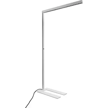 Stojací lampa Halla Kancelářská lampa v minimalistickém designu Stan Office Floor Barva: Stříbrná, Stmívání: Nestmívatelné, Teplota chromatičnosti: 3000 Kelvinů 245-731Z-20GGE/830- S
