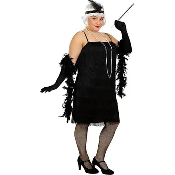 Karnevalový kostým Funiglobal - Dámský kostým charleston 20.léta černý extra velký - XXL