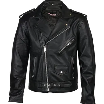 Pánská casual bunda bunda kožená (křivák) - BRIXTON - 7XL