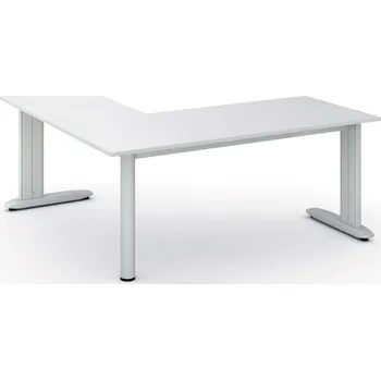 Psací stůl Rohový kancelářský stůl PRIMO FLEXIBLE, 180x180 cm, bílá